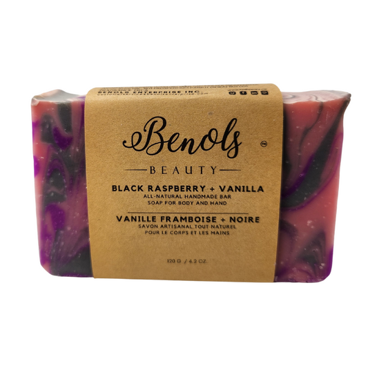 Black Raspberry + Vanilla Bar Soap - Benols Beauty