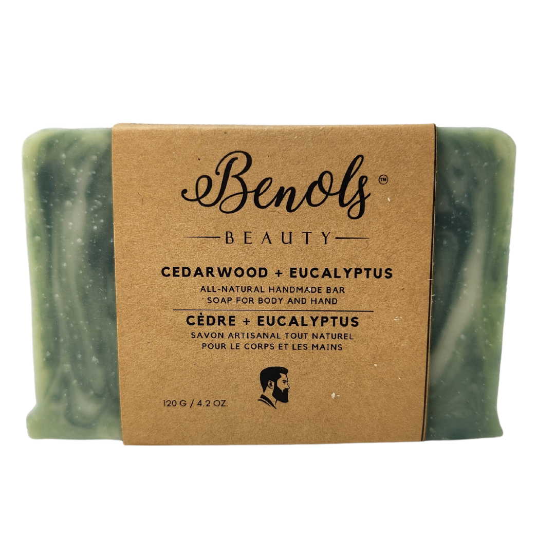 Cedarwood + Eucalyptus Bar Soap - Benols Beauty