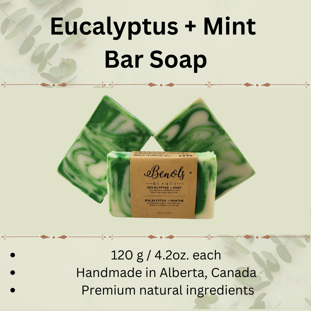 Eucalyptus + Mint Bar Soap Colored - Benols Beauty
