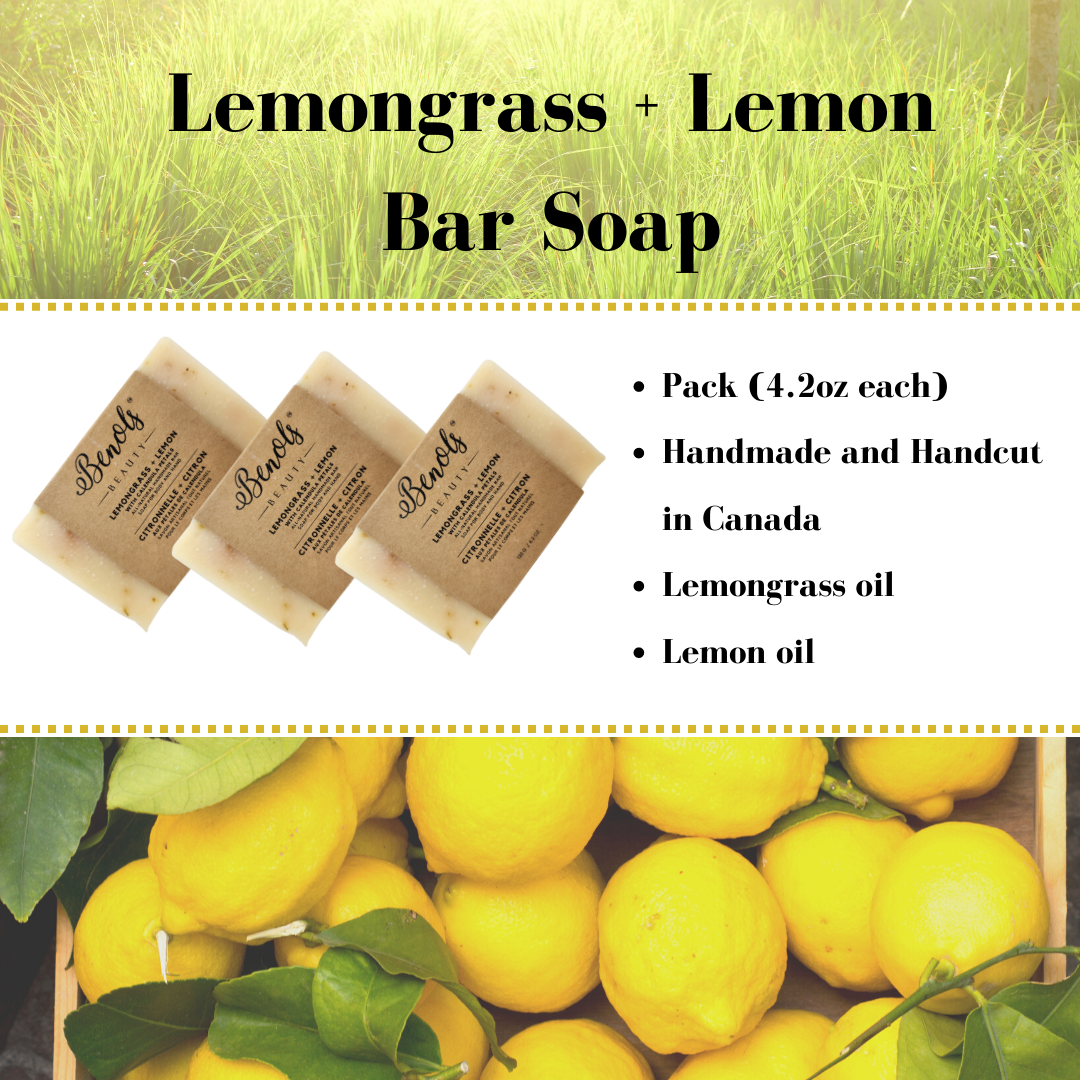 Benols Beauty Lemongrass + Lemon Bar Soap - Benols Beauty