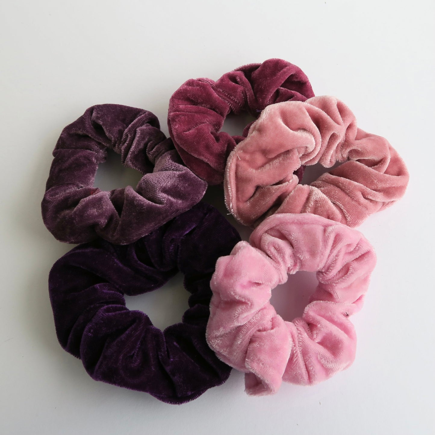 5 Pc Premium Velvet Scrunchie Set - Benols Beauty